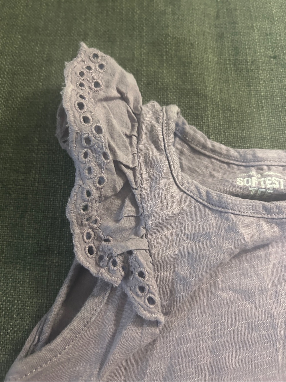 jumping beans Lavender Eyelet Ruffle Tank Top - Picture 2 of 9